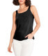 NIC+ZOE Women's Crepe CAMI top Black Onyx Size XS