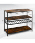 Фото #2 товара Wine Rack Table With 4 Rows of Glass Holders
