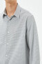 Фото #10 товара Basic Gömlek Klasik Yaka Minimal Desenli Düğmeli Non Iron