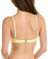 Фото #2 товара Montce Dainty Triangle Bikini Top Women's Yellow Xs