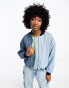 Фото #1 товара Levi's bomber jacket in block contrasting blue denim