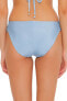 ISABELLA ROSE 295706 Maui Ribbed Tab Side Hipster Bikini Bottom, Chambray, M