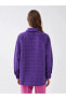 LCW Vision Kendinden Desenli Uzun Kollu Oversize Kadın Gömlek Ceket