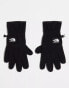 The North Face Etip heavyweight touchscreen compatible fleece gloves in black