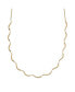 ფოტო #1 პროდუქტის Women's Wave Gold-Tone Stainless Steel Chain Necklace