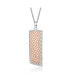 Фото #1 товара Stylish Sterling Silver Two-Tone Pendant Necklace