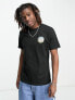 Santa Cruz slimeball chrome t-shirt in black with chest and back logo print