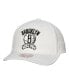 Men's White Brooklyn Nets Hardwood Classics All In Retro Snapback Hat