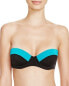 Sole East 261297 Women Kuta Color Block Bandeau Underwire Bikini Top Size Small - фото #2