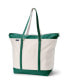 Фото #1 товара Extra Large Natural 5 Pocket Zip Top Long Handle Canvas Tote Bag