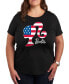 ფოტო #1 პროდუქტის Trendy Plus Size Barbie USA Graphic T-Shirt