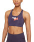 Nike 275879 Women's Logo Racerback Medium Impact Sports Bra Purple