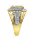 ფოტო #4 პროდუქტის Bigg Boss Natural Certified Diamond 2.04 cttw Round Cut 14k Yellow Gold Statement Ring for Men