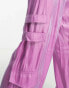 Something New X Madeleine Pedersen cargo pant co-ord in iridescent purple