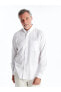 Фото #2 товара Рубашка мужская LC WAIKIKI Regular Fit из смесового льна с длинным рукавом