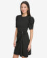 Women's Puff-Sleeve Ruched Dress