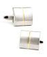 ფოტო #1 პროდუქტის Divided Two Tone Square Cufflinks