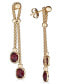 ფოტო #1 პროდუქტის Rhodolite Garnet Dangle Drop Earrings (3-1/5 ct. t.w.) in 18k Gold-Plated Sterling Silver