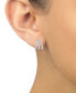 Diamond Triple Row J-Hoop Earrings (1/5 ct. t.w.) in 10k White Gold