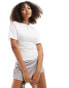 Фото #2 товара ASOS DESIGN fitted t-shirt with waistband detail in white