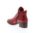 Miz Mooz Jet Womens Red Leather Zipper Ankle & Booties Boots