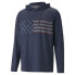 Фото #1 товара Puma Volition Star Stripe Graphic Pullover Hoodie Mens Blue Casual Outerwear 537