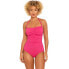 Фото #1 товара Time and Tru Bandeau Twist Front One Piece Swimsuit Women’s Medium Pink Nylon