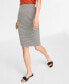 Фото #3 товара Women's Double-Weave Pencil Skirt, Created for Macy's