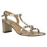 VANELi Midge Metallic Studded Strappy Womens Gold Dress Sandals 311761