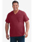 ფოტო #2 პროდუქტის Big & Tall Shrink-Less Lightweight V-Neck Pocket T-Shirt