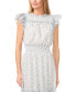 ფოტო #3 პროდუქტის Women's Flutter-Sleeve Smocked-Waist Midi Dress