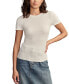 ფოტო #1 პროდუქტის Women's Pucker-Knit Crewneck T-Shirt