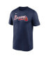 Men's Navy Atlanta Braves Fuse Legend T-shirt