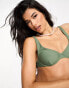 Rhythm classic underwire bikini top in olive