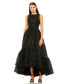 Women's Sleeveless Full High Low Brocade Gown