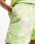 Фото #6 товара Vila short co-ord in green floral print