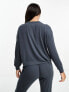 Cotton:On super soft long sleeve lounge sleep sweat navy