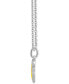 ფოტო #3 პროდუქტის Diamond & Enamel Winnie the Pooh & Honeybee 18" Pendant Necklace (1/6 ct. t.w.) in Sterling Silver