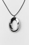 Cord necklace with circular pendant