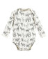 Фото #4 товара Baby Unisex Organic Cotton Long-Sleeve Bodysuits, Neutral Safari