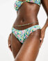 Фото #1 товара PacSun cape ditsy floral shirred bikini bottoms in multi