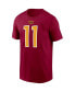 Фото #3 товара Men's Carson Wentz Burgundy Washington Commanders Player Name & Number T-shirt