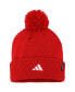 Фото #3 товара Men's Crimson Indiana Hoosiers 2023 Sideline COLD.RDY Cuffed Knit Hat with Pom
