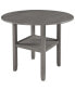 Фото #5 товара Farmhouse Round Counter Height Kitchen Dining Table With Drop Leaf And One Shelf