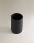 Black resin toothbrush holder