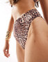 ASOS DESIGN Mindy high leg high waist bikini bottom in leopard Leoparden-Tierdruck, 36 - фото #3