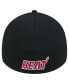 ფოტო #2 პროდუქტის Men's Heather Gray/Black Miami Heat Two-Tone 39THIRTY Flex Hat