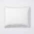 Full/Queen Lace Border Cotton Slub Comforter & Sham Set White - Threshold