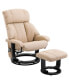Massage Recliner Chair with Cushioned Ottoman and 10 Point Vibration