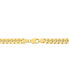 Men's Solid Cuban Link Bracelet in 14k Gold-Plated Sterling Silver